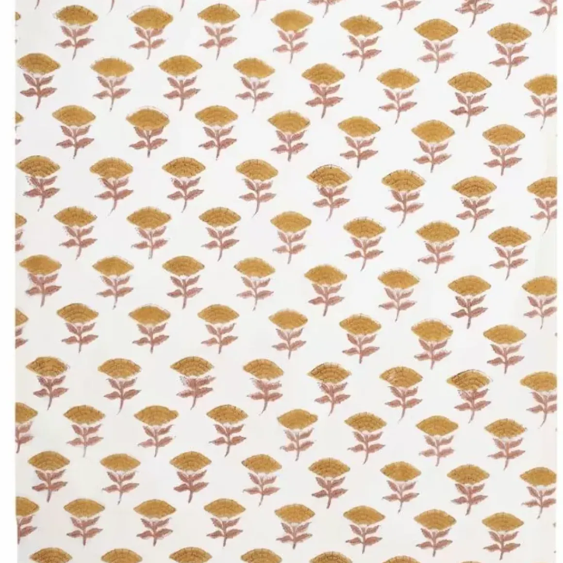 A La Bandana Blockprint Mustard Flower