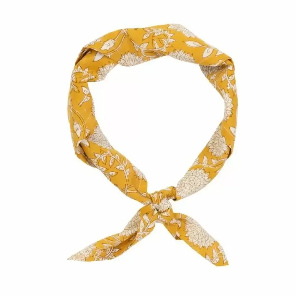 A La Bandana Blockprint Mustard
