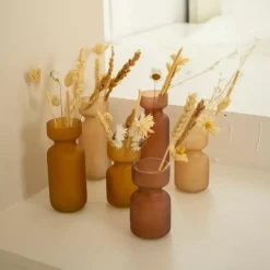 A La Glazen Vaasje Klein Frosted Mustard