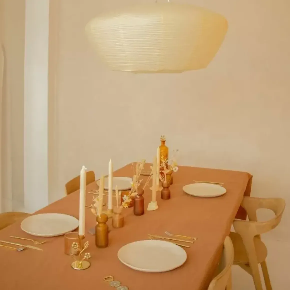 A La Glazen Vaasje Klein Frosted Mustard