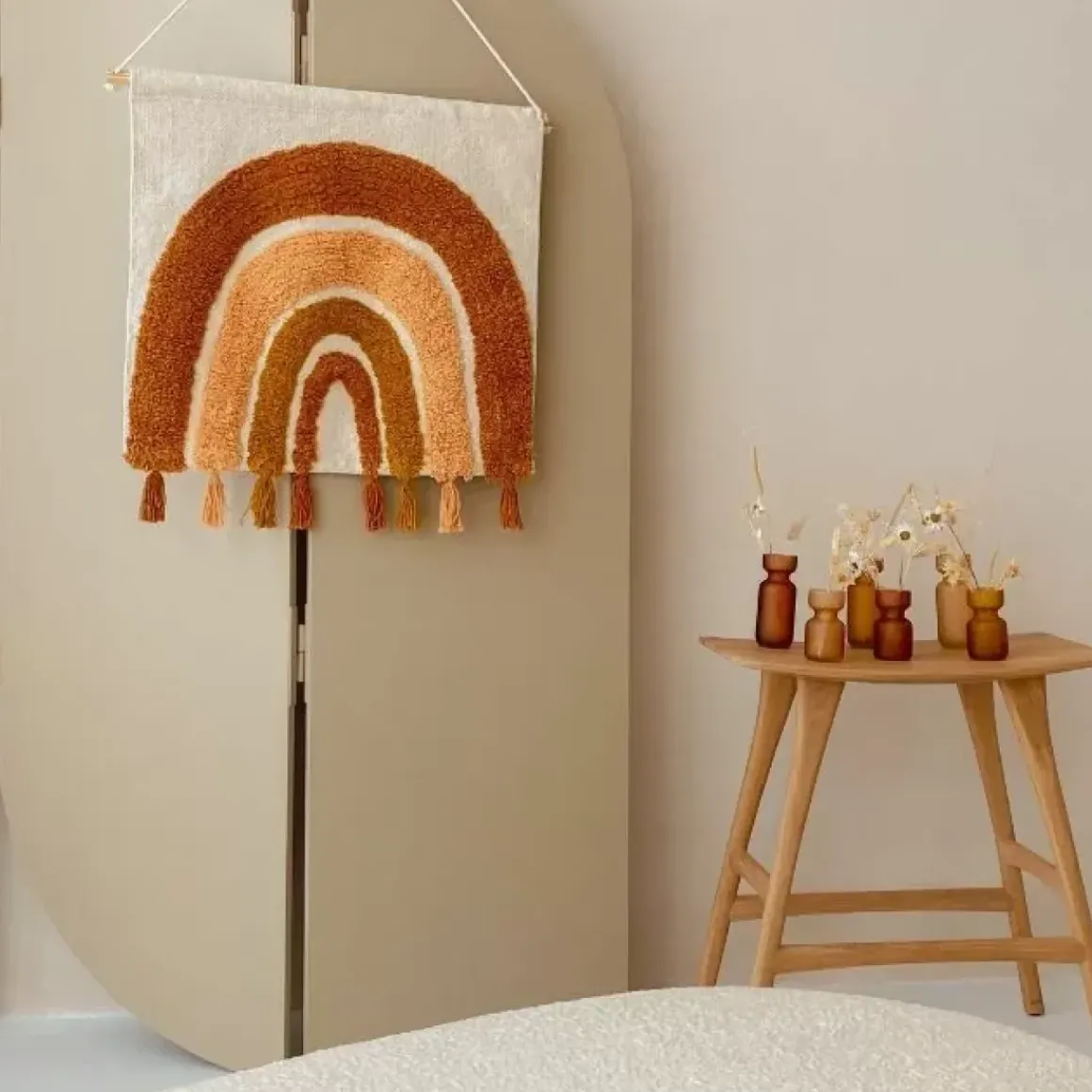 A La Glazen Vaasje Klein Frosted Mustard