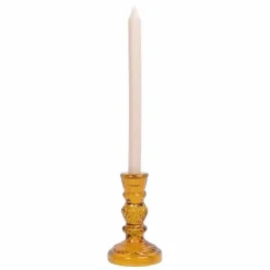 A La Kandelaar Antique Glass Mustard