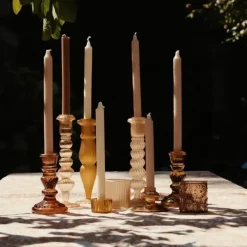 A La Kandelaar Antique Glass Mustard
