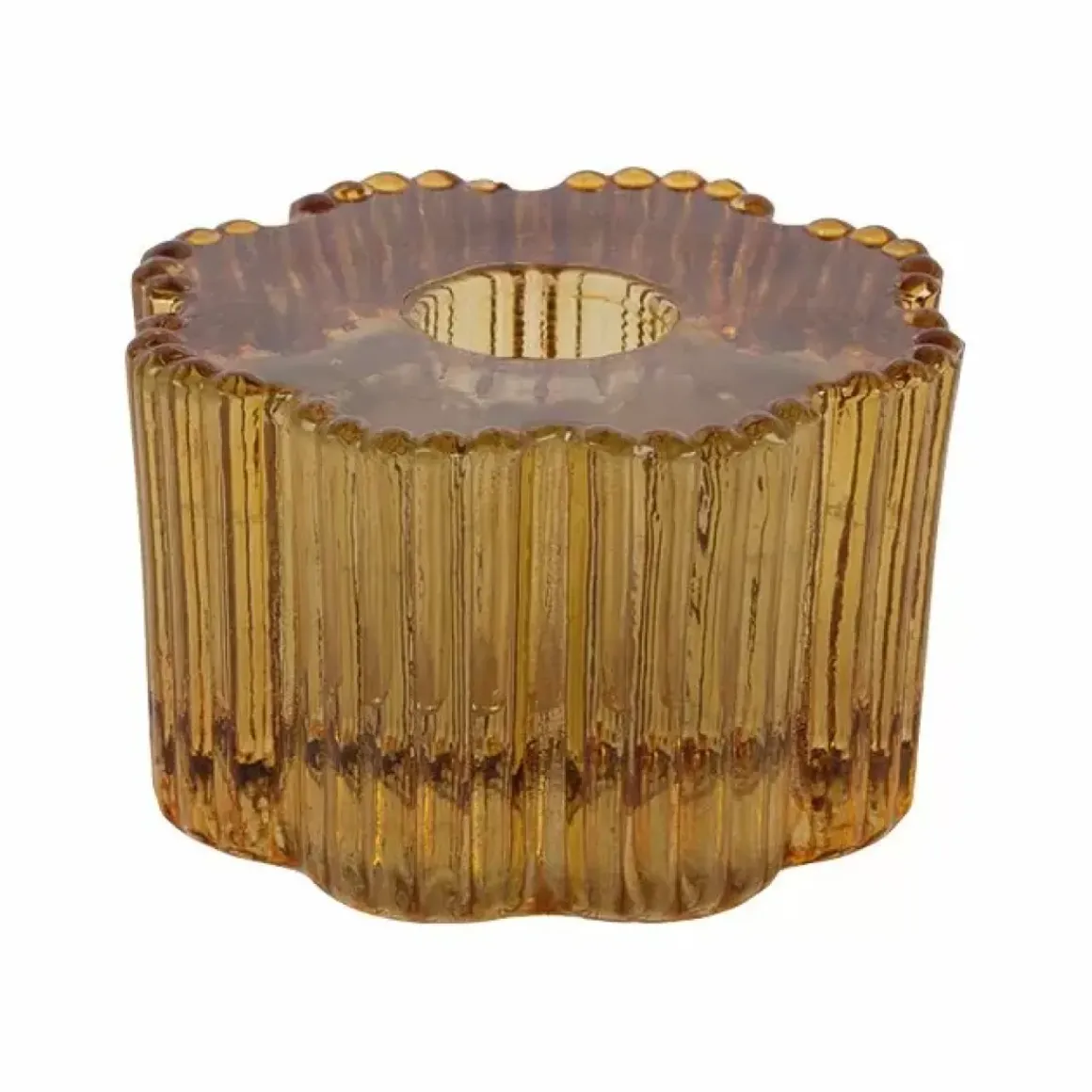 A La Kandelaar Ribbed Flower Mustard
