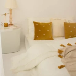 A La Kussenhoes Velvet Rainbows Mustard