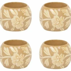 A La Servetringen Floral Beige (4St)