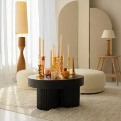 A La Theelichthouder Ribbed Blush