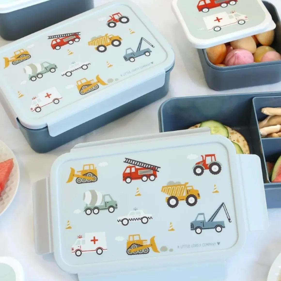 A Little Lovely Company Bento Lunchbox Voertuigen
