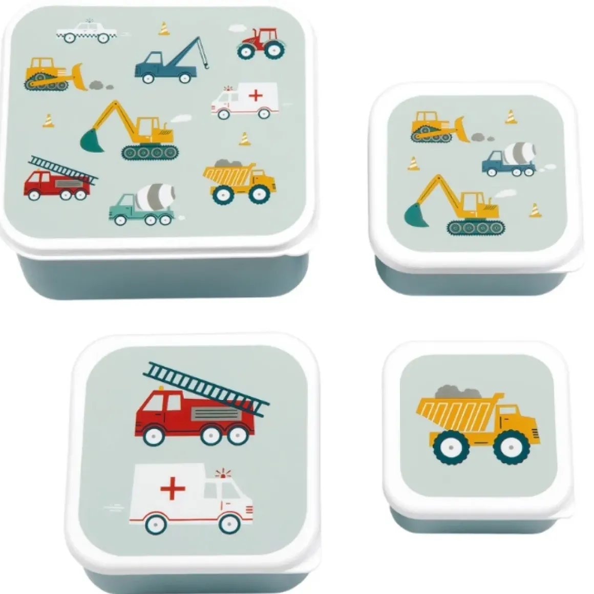 A Little Lovely Company Lunch & Snack Box Voertuigen