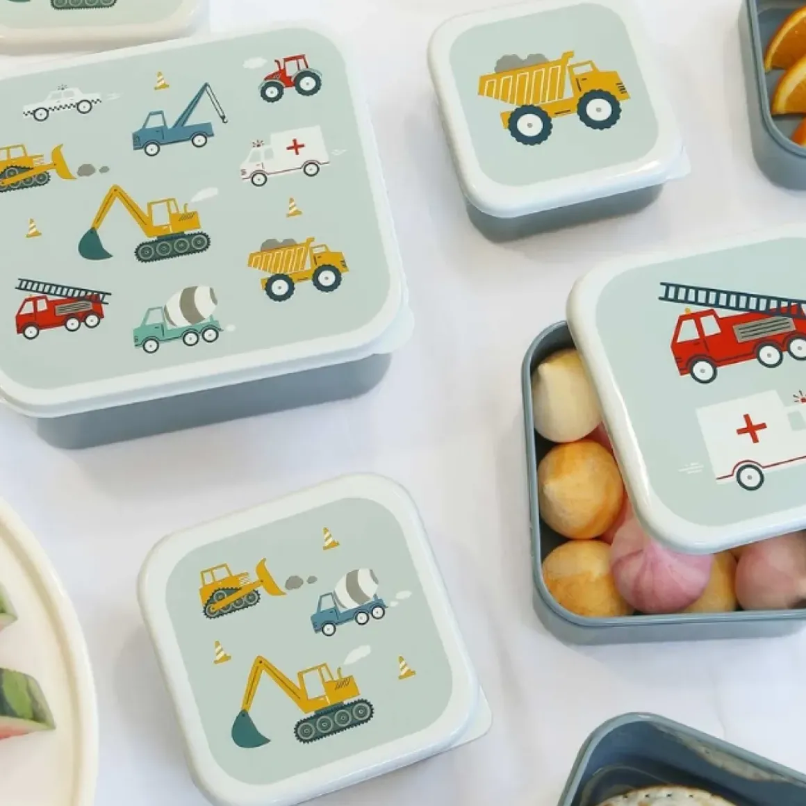 A Little Lovely Company Lunch & Snack Box Voertuigen