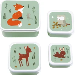 A Little Lovely Company Lunchbox & Snackbox Forest Friends