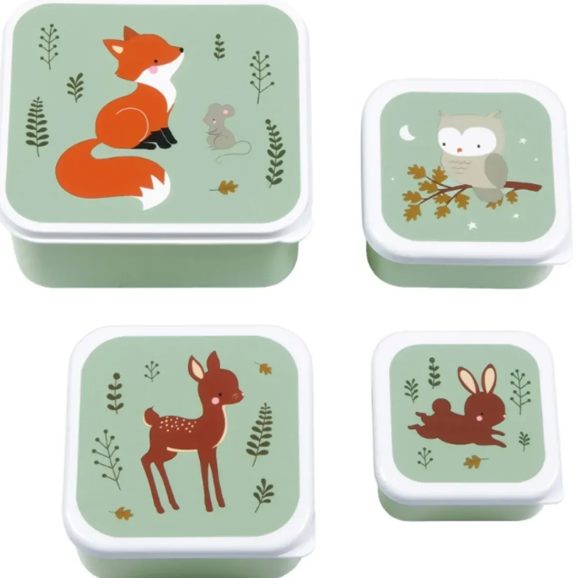 A Little Lovely Company Lunchbox & Snackbox Forest Friends