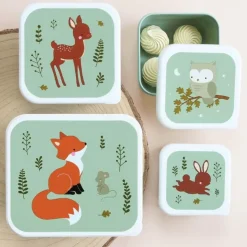 A Little Lovely Company Lunchbox & Snackbox Forest Friends