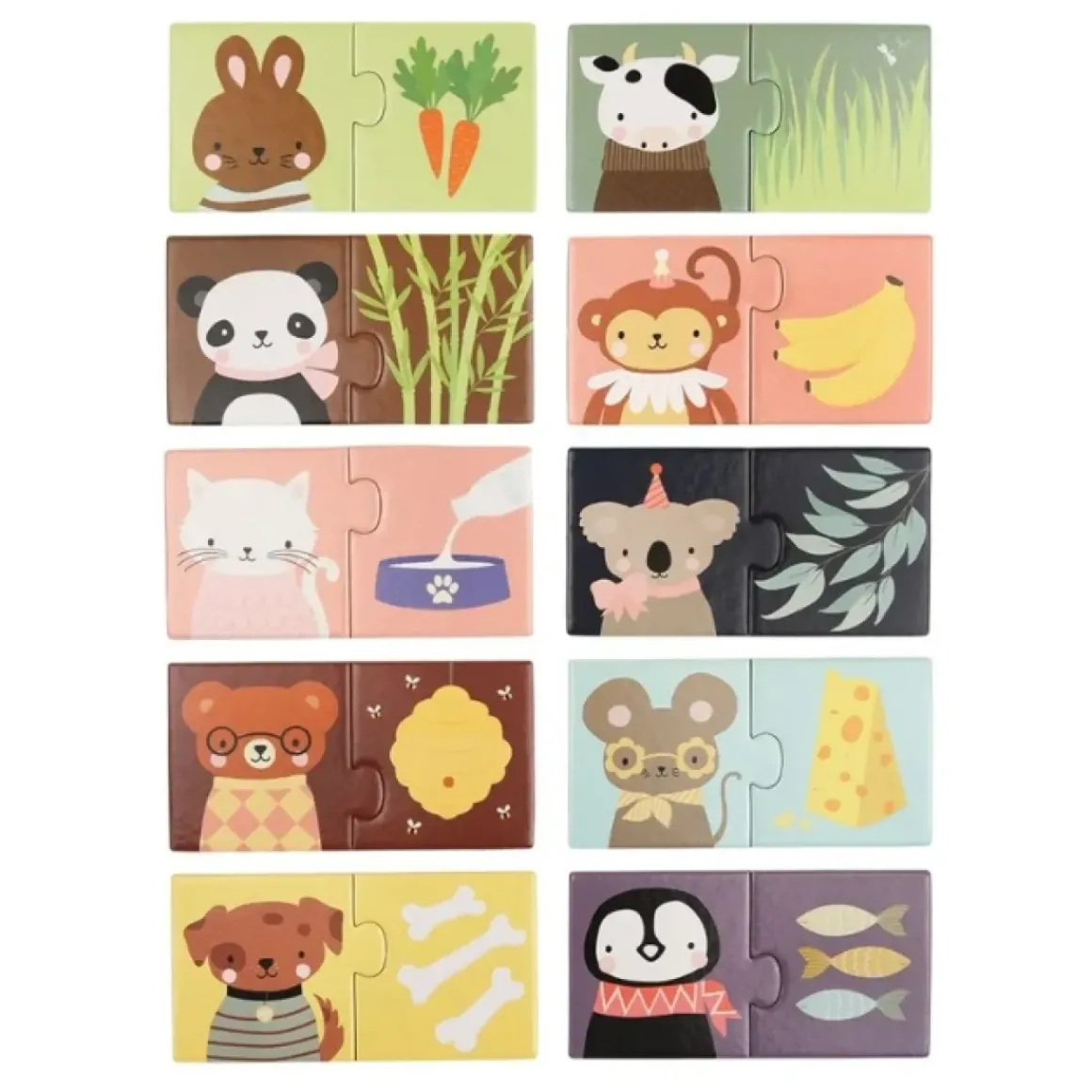 A Little Lovely Company Matching Puzzel Dieren Snacks