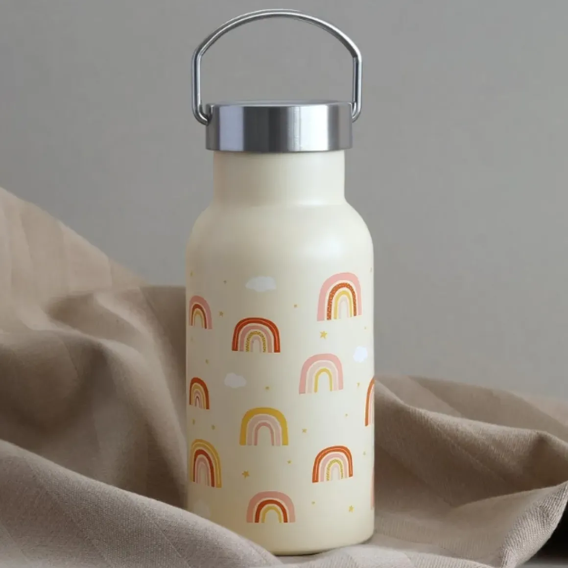 A Little Lovely Company Rvs Drinkfles Regenbogen