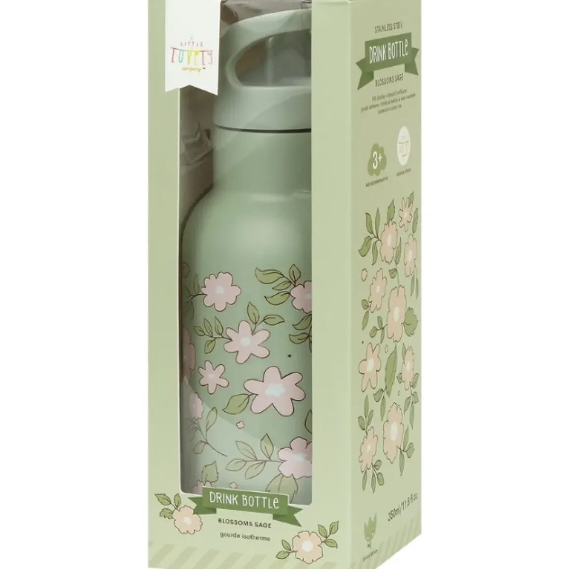 A Little Lovely Company Thermosfles Blossoms Sage