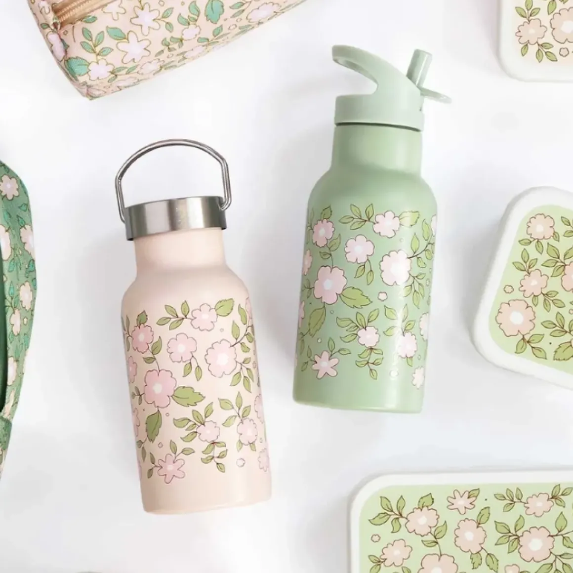 A Little Lovely Company Thermosfles Blossoms Sage