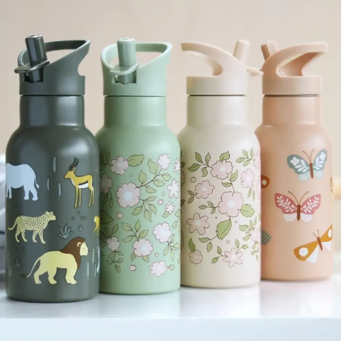 A Little Lovely Company Thermosfles Blossoms Pink