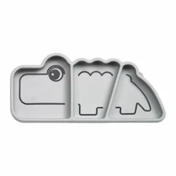 Antislip Siliconen Snackbord Croco Grijs Done By Deer