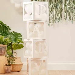 Baby Blokken Met Ballonnen Botanical Baby (4St) Ginger Ray