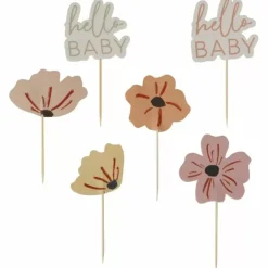Babyshower Cupcake Prikkers | Ginger Ray - Bloemig & Zoet