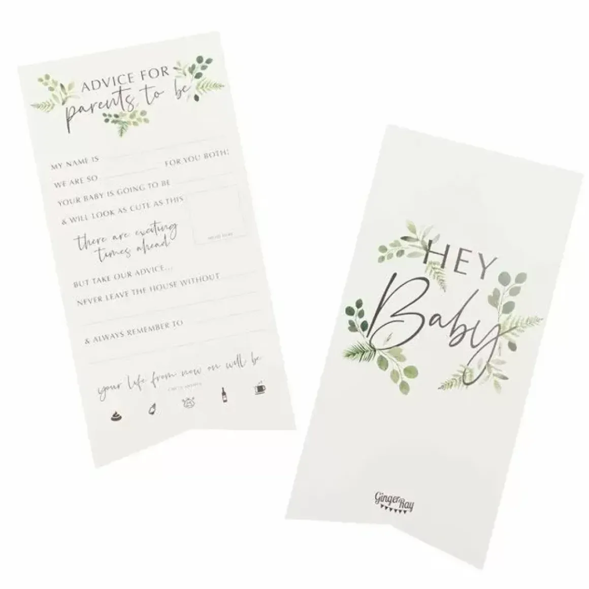 Babyshower Invulkaarten Botanical Baby (10St) Ginger Ray