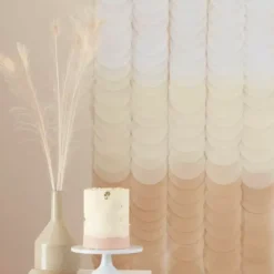 Backdrop Schelpen Brown Ombre Hello Baby Ginger Ray