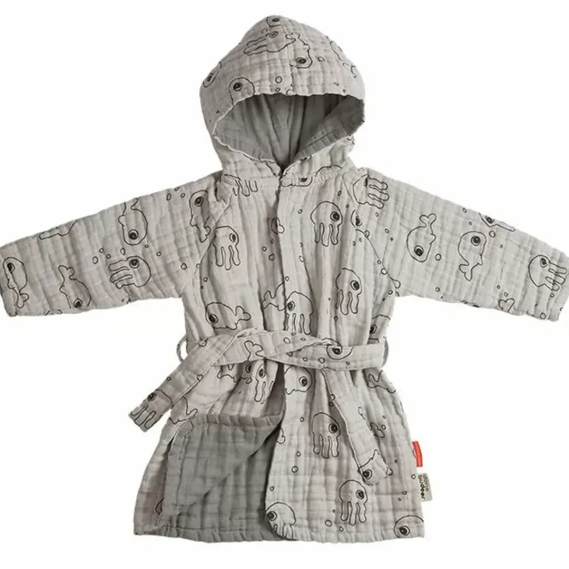 Badjas Sea Friends Grey (3-4 Jaar) Done By Deer