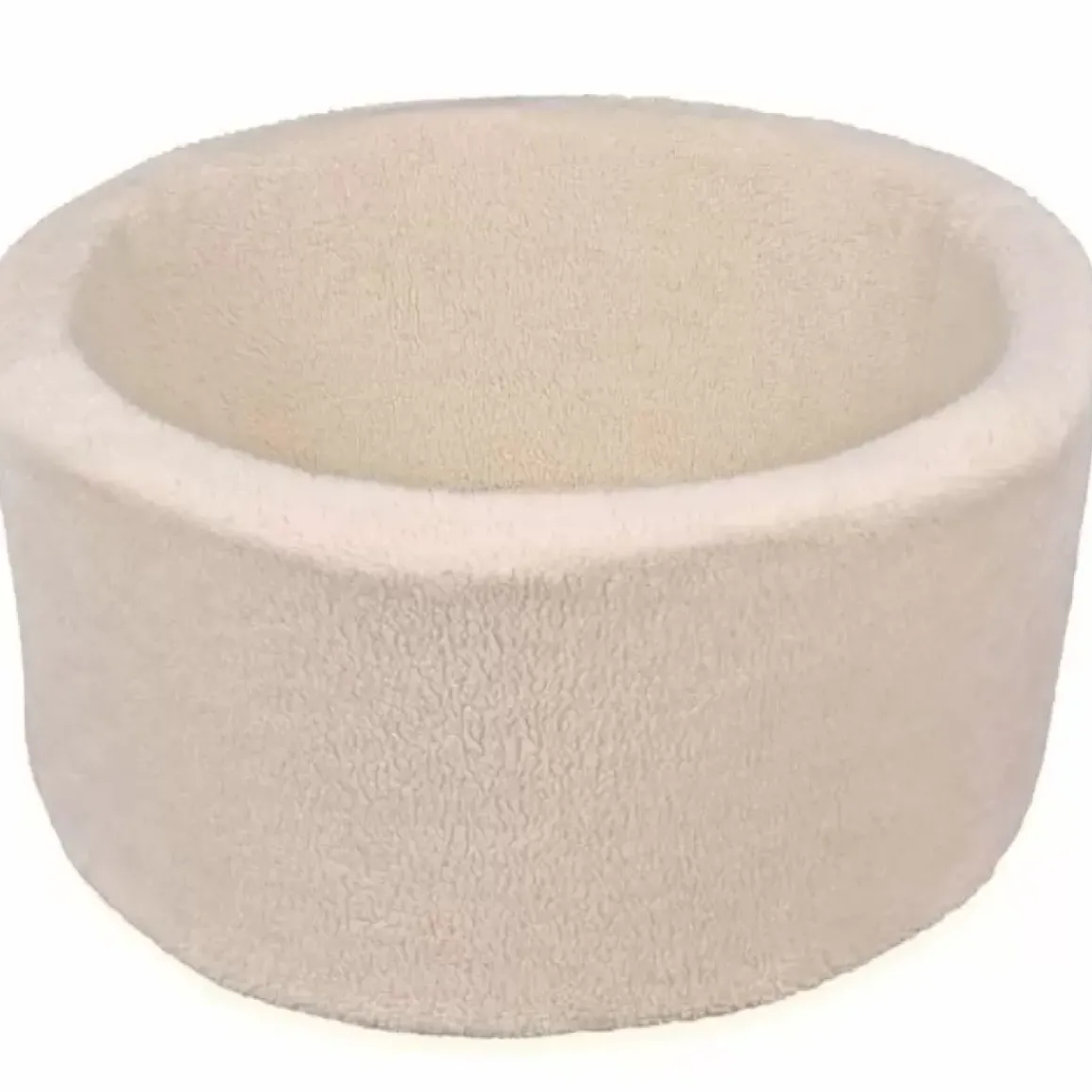 Ballenbak Xl Exclusive Rond 90X40 Teddy Ecru