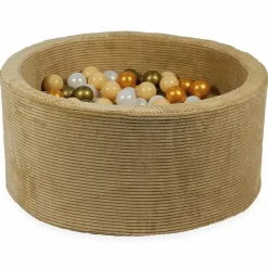 Ballenbak Xl Rond 90X40 Rib Velvet Sand Moje