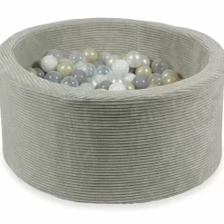 Ballenbak Xl Rond 90X40 Rib Velvet Grey Moje