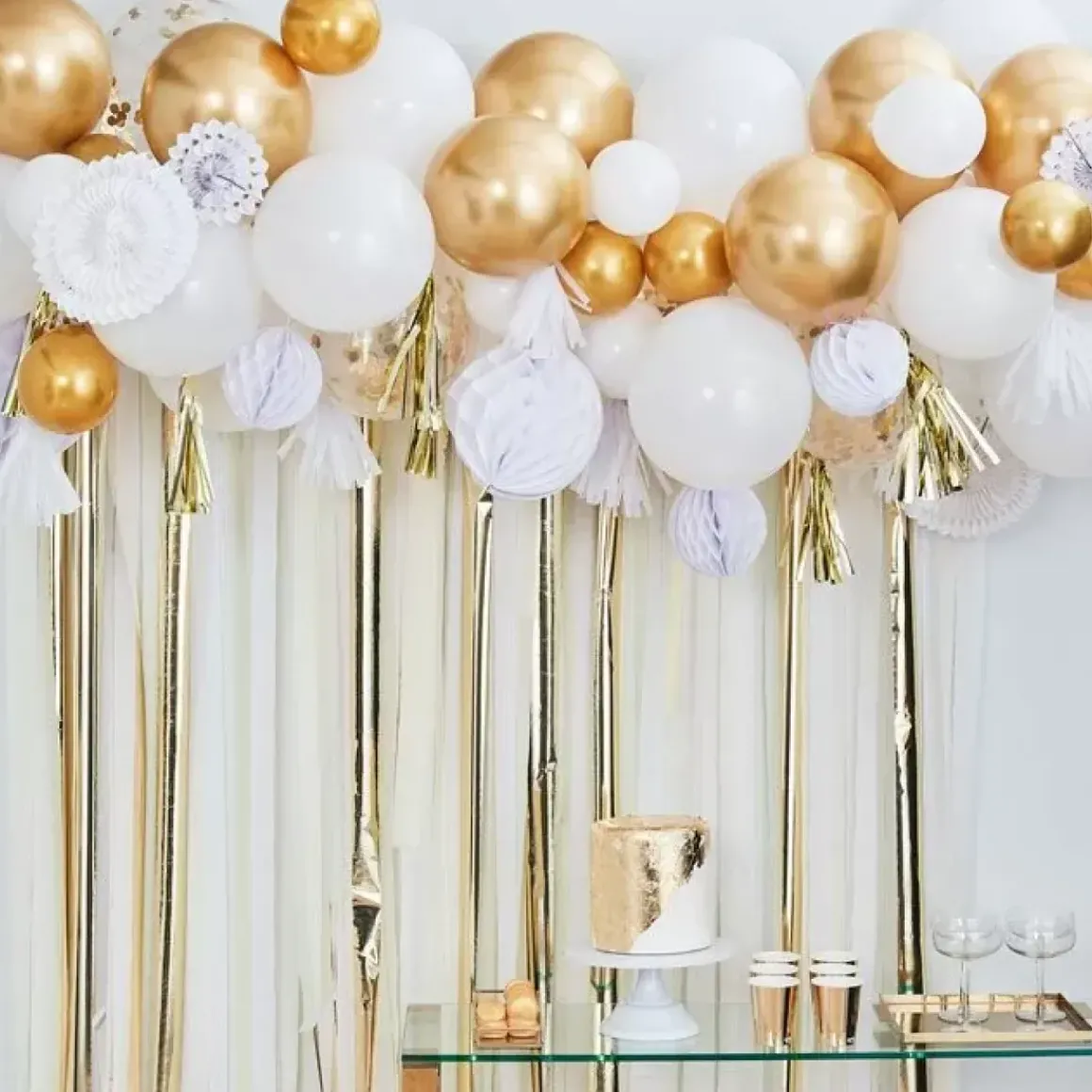 Ballonnenboog Met Decoratie Goud Mix It Up Ginger Ray