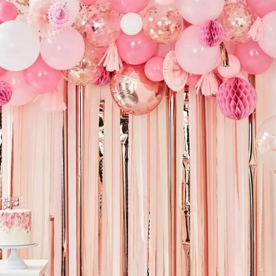 Ballonnenboog Met Decoratie Roze Mix It Up Ginger Ray