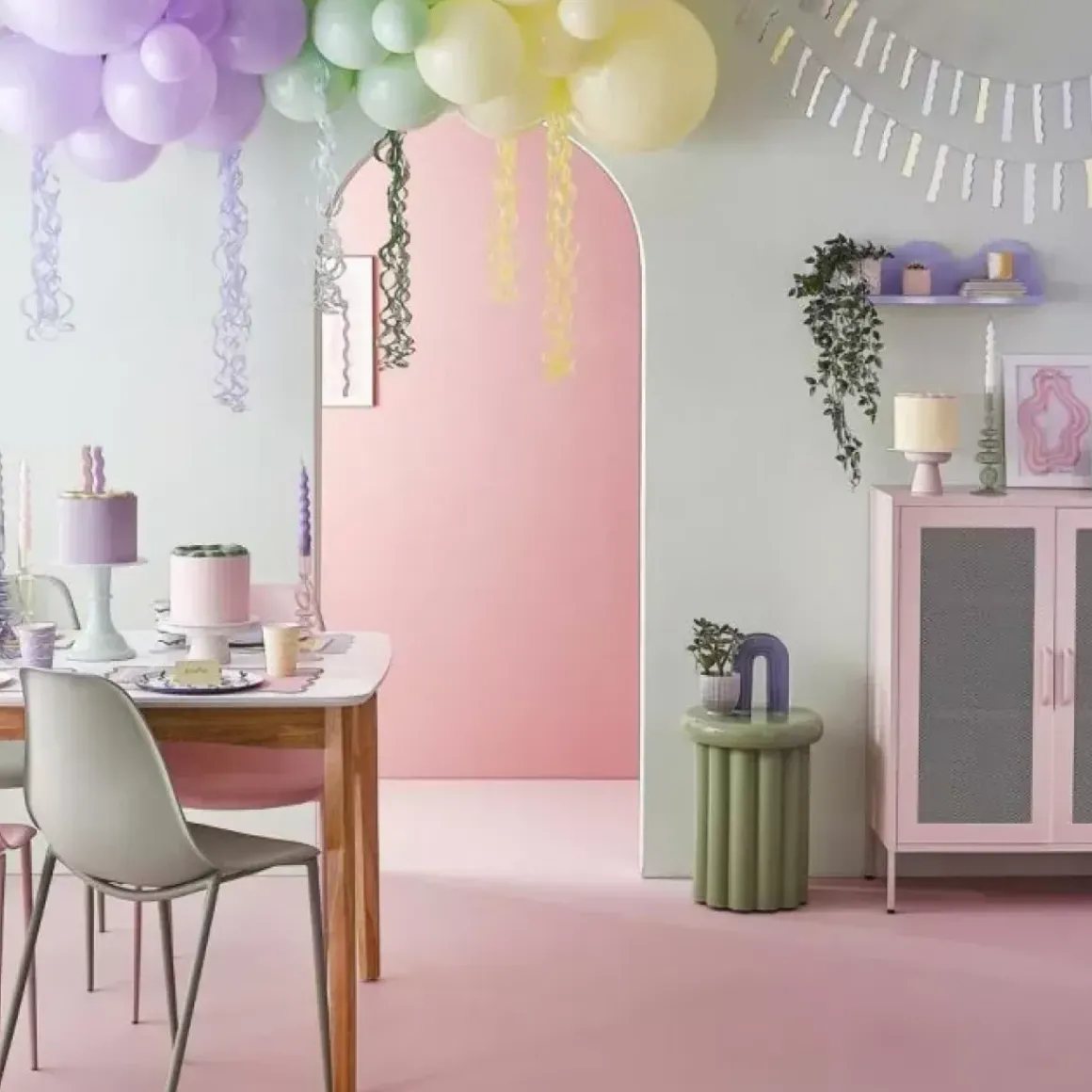 Ballonnenboog Met Tassels Pastel Wave Ginger Ray