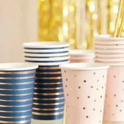 Bekertjes Navy & Pink Gender Reveal (8St) Ginger Ray