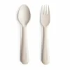 Bestek Vork En Lepel Ivory Mushie