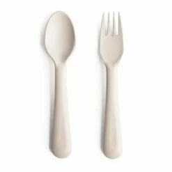 Bestek Vork En Lepel Ivory Mushie
