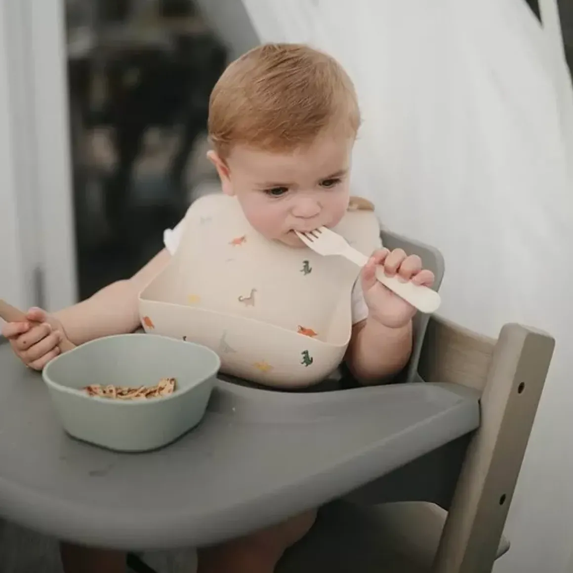 Bestek Vork En Lepel Ivory Mushie