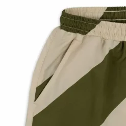 Bestel Nu De Konges Slojd Zwembroek Asnou In Donker Olijfgroen/Creamy Wit