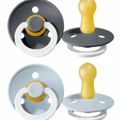 Bibs Fopspenen Set Glow In The Dark Iron/Babyblue