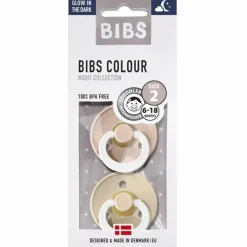 Bibs Fopspenen Set Glow In The Dark Vanilla/Blush