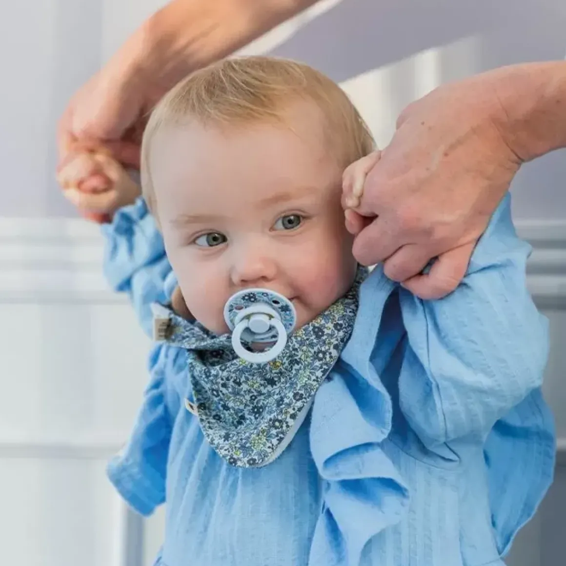 Bibs X Liberty Londen Fopspenen Camomile Baby Blue