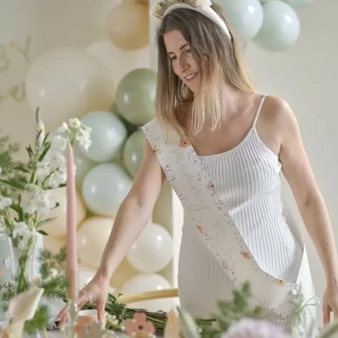 Bloemrijke Diadeem Mum To Be Floral Baby Ginger Ray
