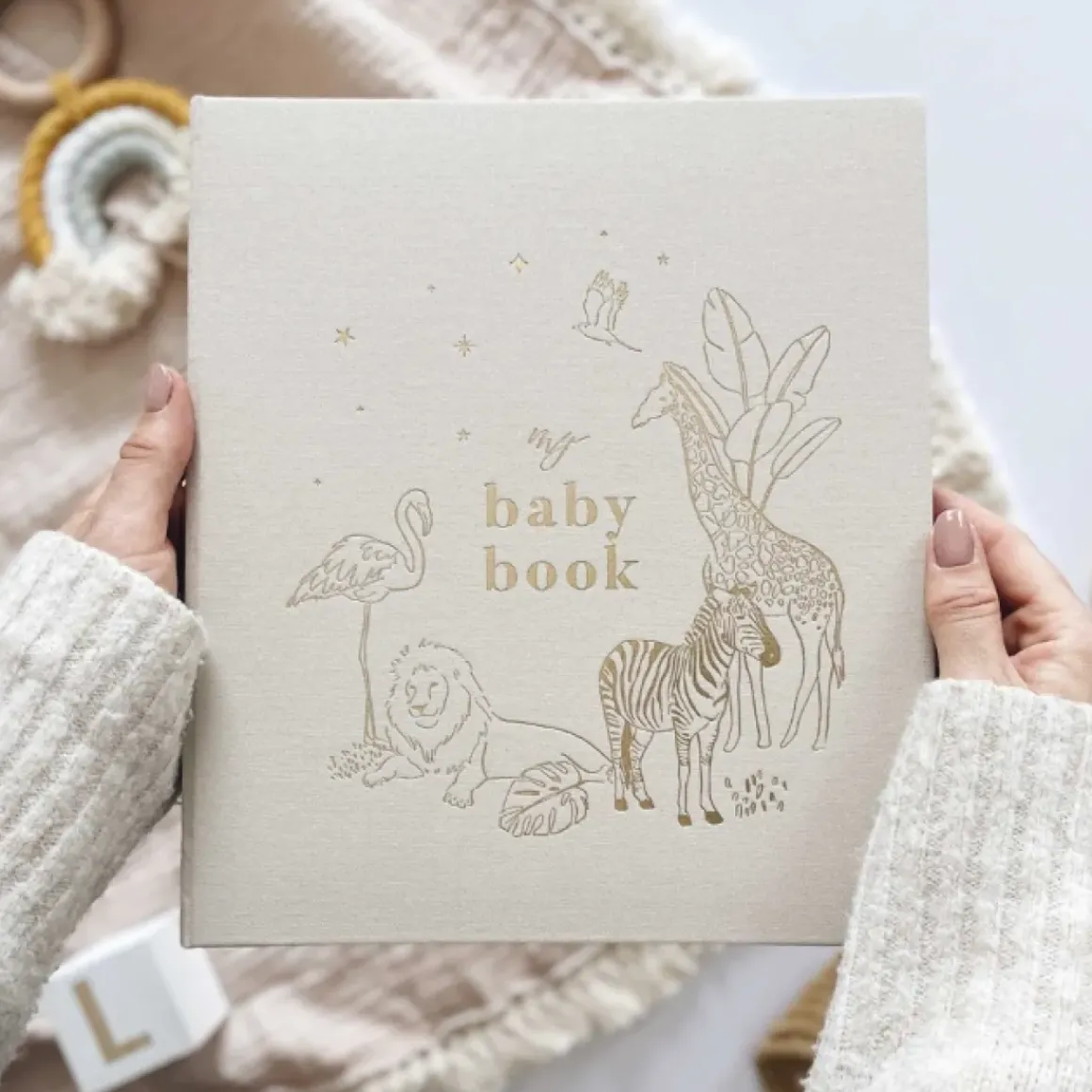 Blush & Gold Invulboek My Baby Book Safari