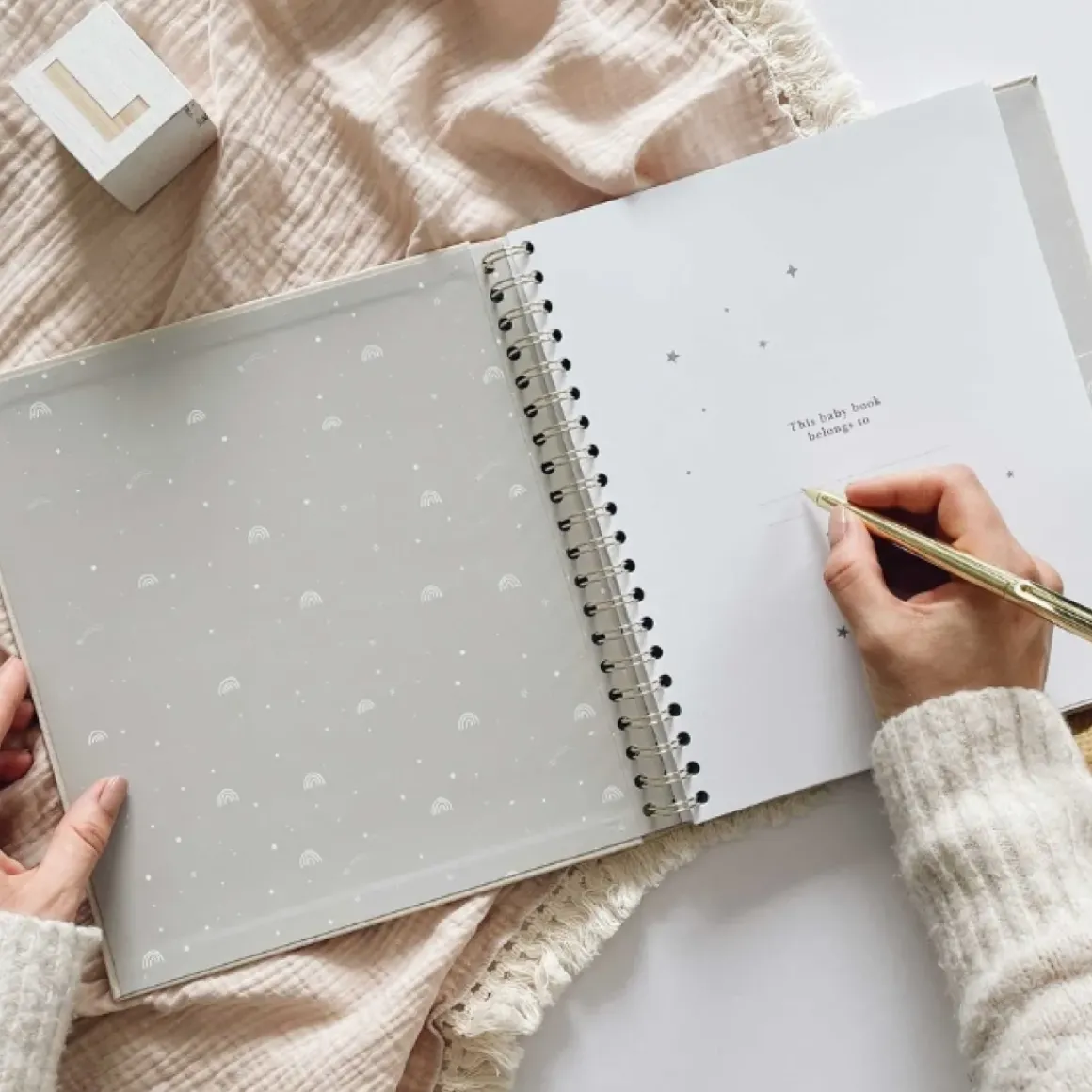 Blush & Gold Invulboek My Baby Book Safari
