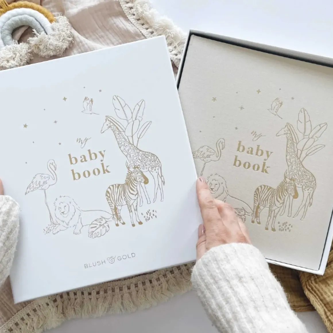 Blush & Gold Invulboek My Baby Book Safari