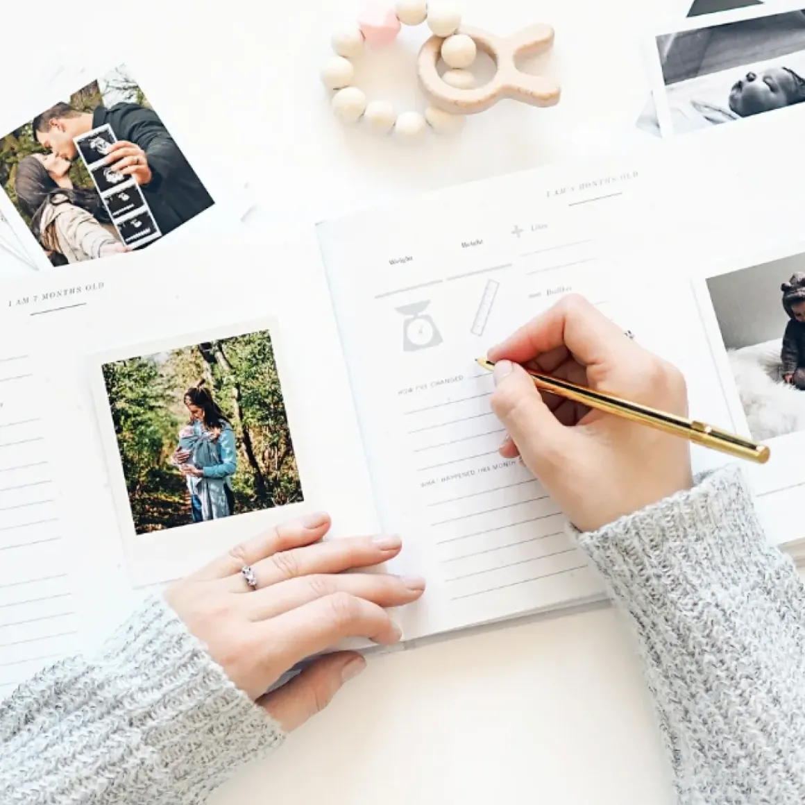 Blush & Gold Invulboek My Baby Journal Ivoor