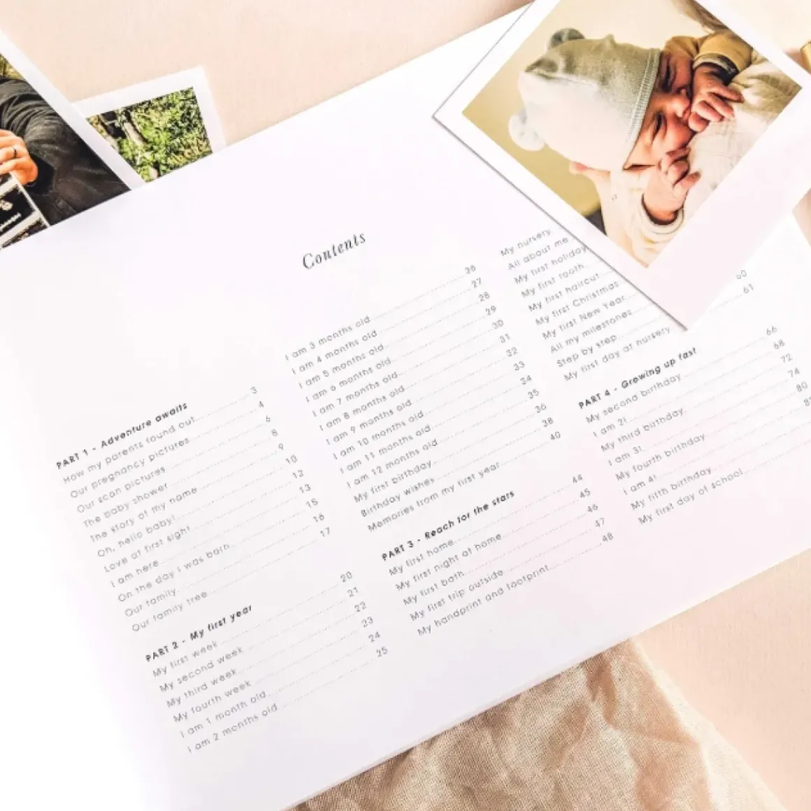 Blush & Gold Invulboek My Baby Journal Ivoor