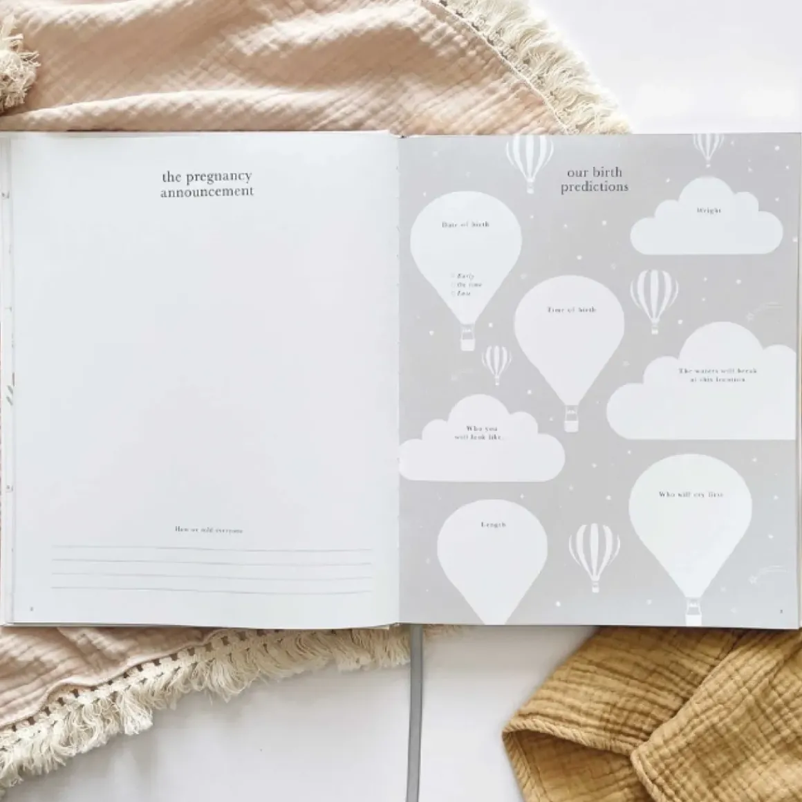 Blush & Gold Zwangerschapsdagboek Dieren