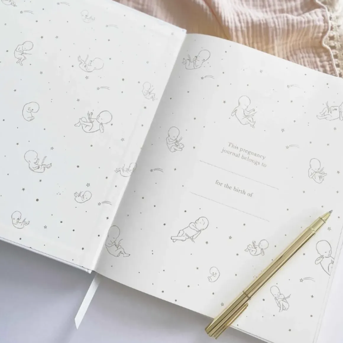 Blush & Gold Zwangerschapsdagboek Safari